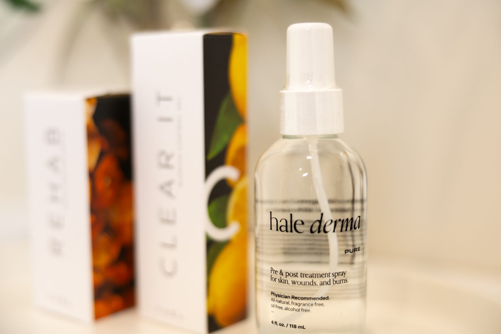 Facial treatment setup