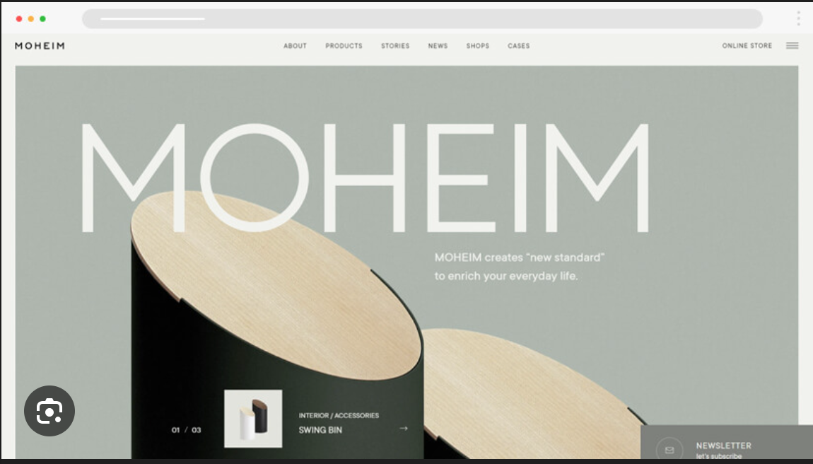 Minimal editorial website inspiration
